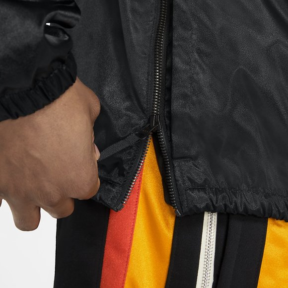 Nike Roswell Rayguns Basketball Top Long Sleeve Warm-Up Black Gold CW7733-010 - Picture 4 of 7